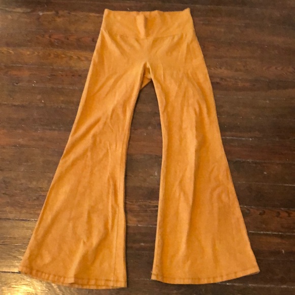mustard yellow flare pants